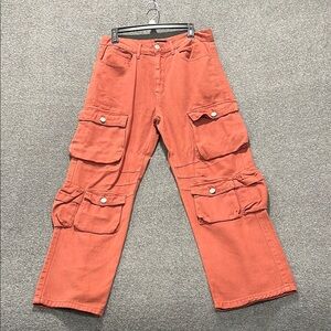 Forever 21 Men's Rusty Red Cargo Pants